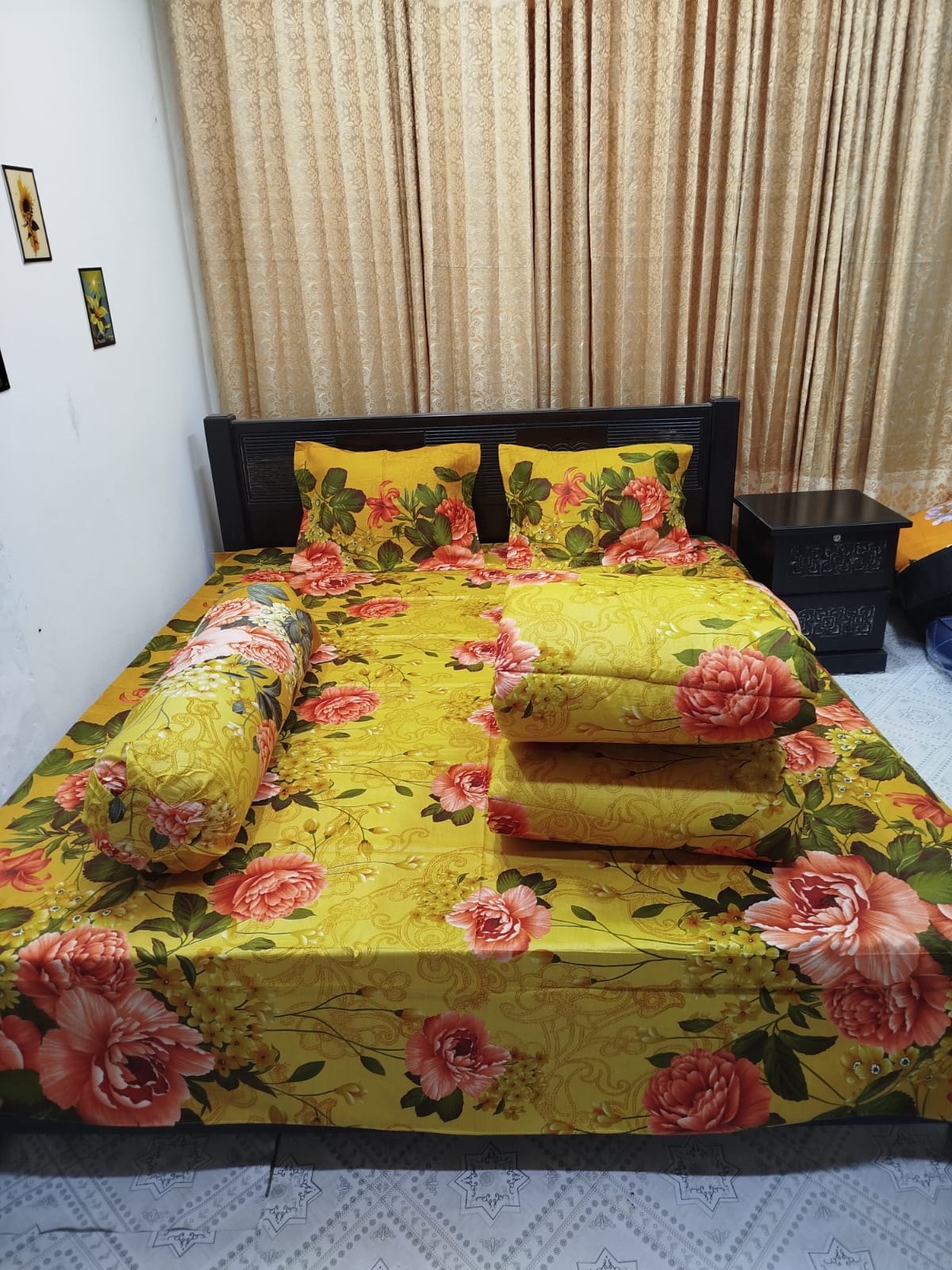 ৫ পিসের সেট প্রিমিয়াম কোয়ালিটি টুইল কটন ফেব্রিক্স কম্ফোর্টার (Comforter)