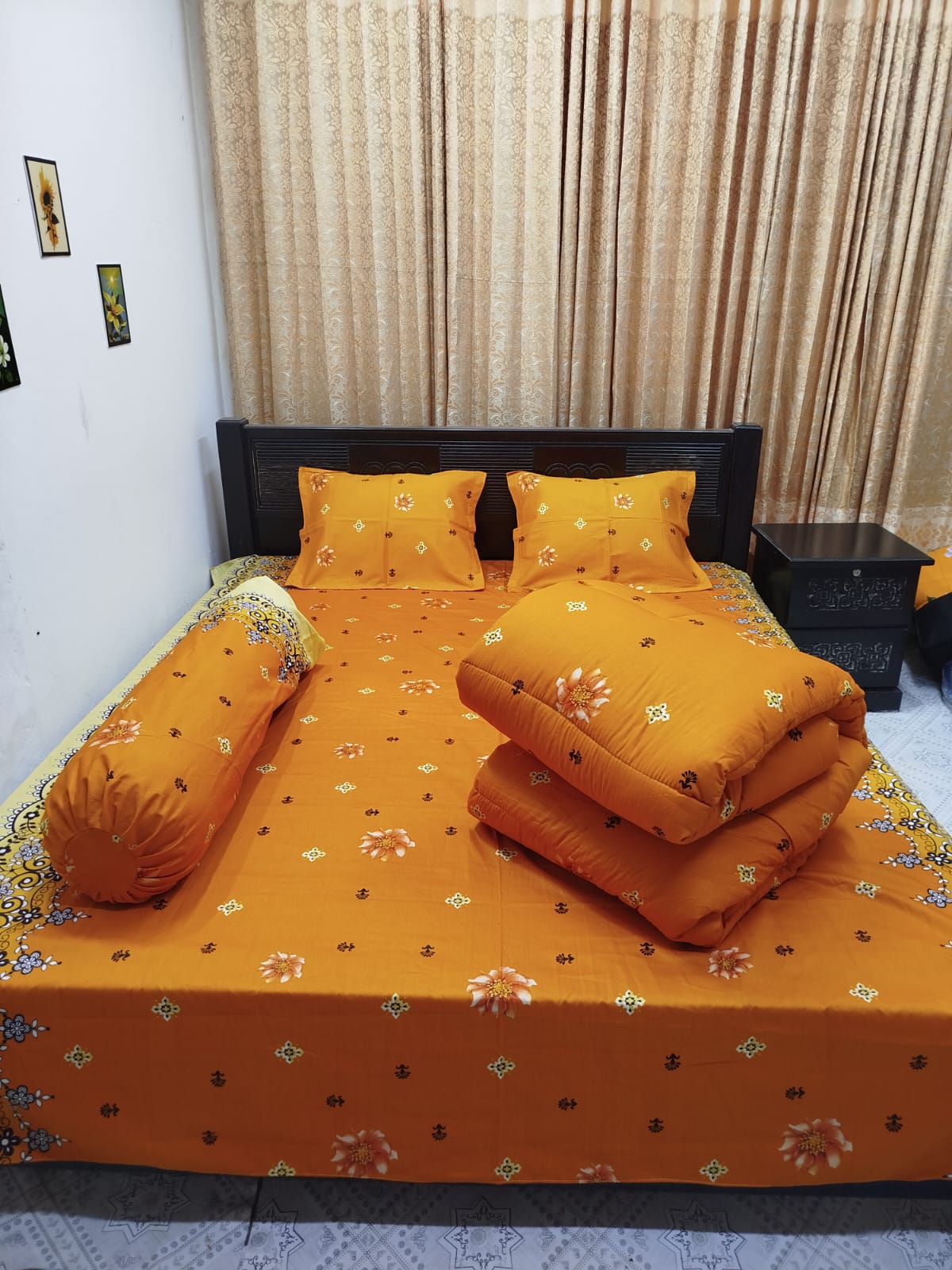 ৫ পিসের সেট প্রিমিয়াম কোয়ালিটি টুইল কটন ফেব্রিক্স কম্ফোর্টার (Comforter)