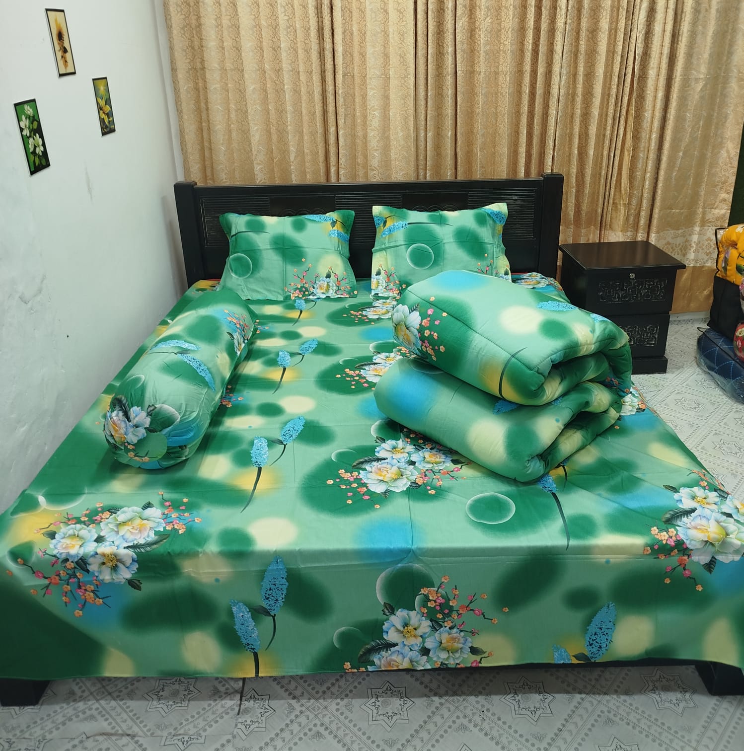 ৫ পিসের সেট প্রিমিয়াম কোয়ালিটি টুইল কটন ফেব্রিক্স কম্ফোর্টার (Comforter)