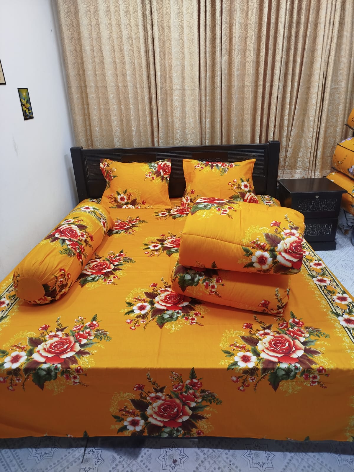 ৫ পিসের সেট প্রিমিয়াম কোয়ালিটি টুইল কটন ফেব্রিক্স কম্ফোর্টার (Comforter)