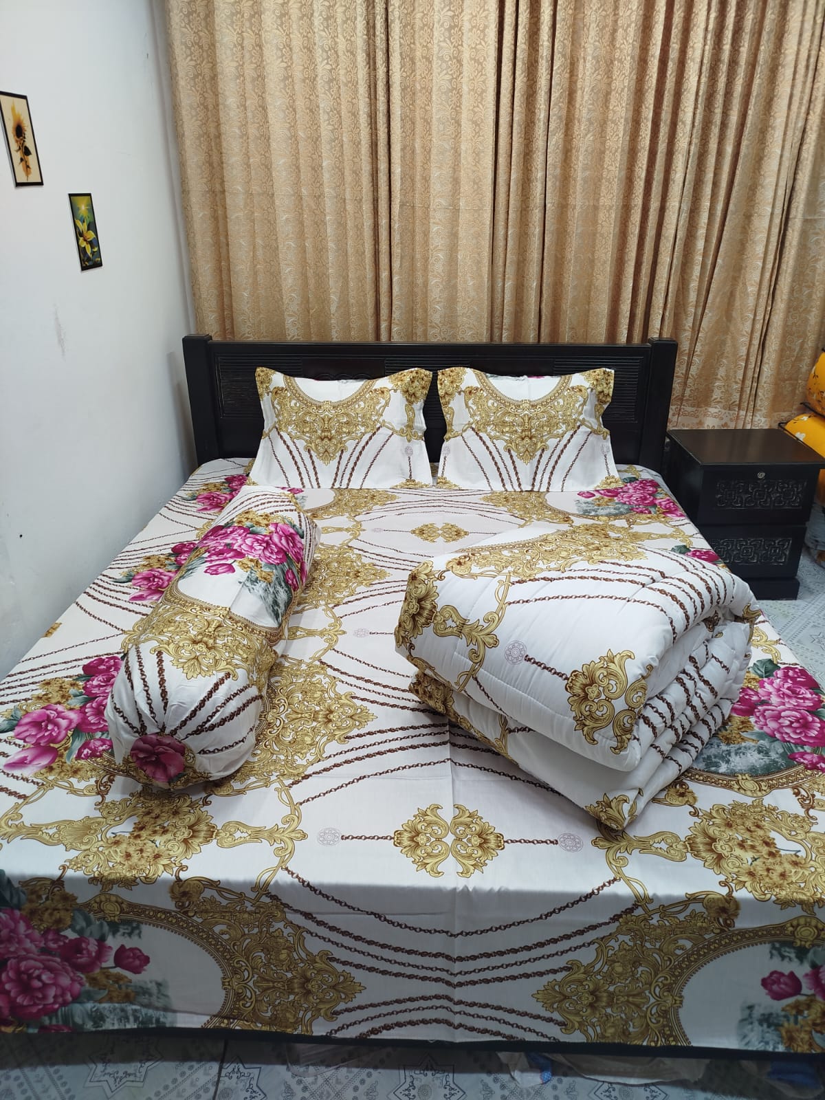 ৫ পিসের সেট প্রিমিয়াম কোয়ালিটি টুইল কটন ফেব্রিক্স কম্ফোর্টার (Comforter)