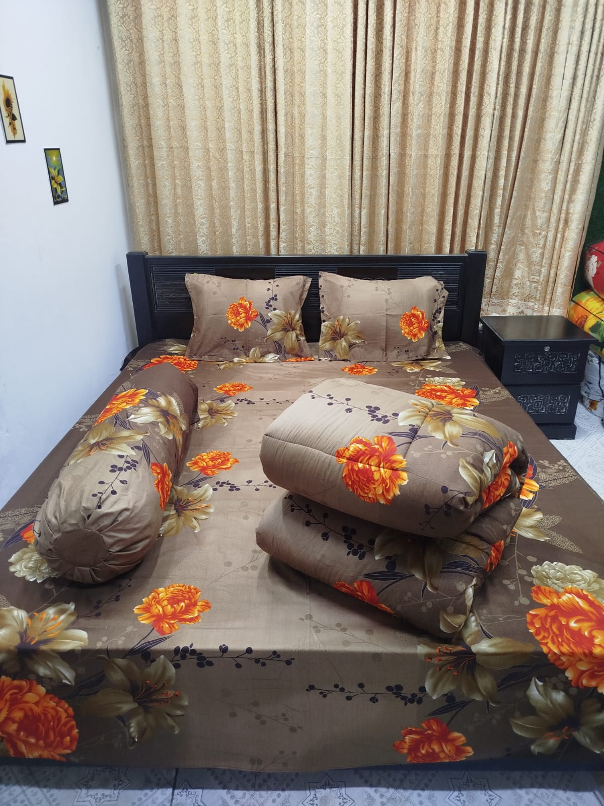 ৫ পিসের সেট প্রিমিয়াম কোয়ালিটি টুইল কটন ফেব্রিক্স কম্ফোর্টার (Comforter)