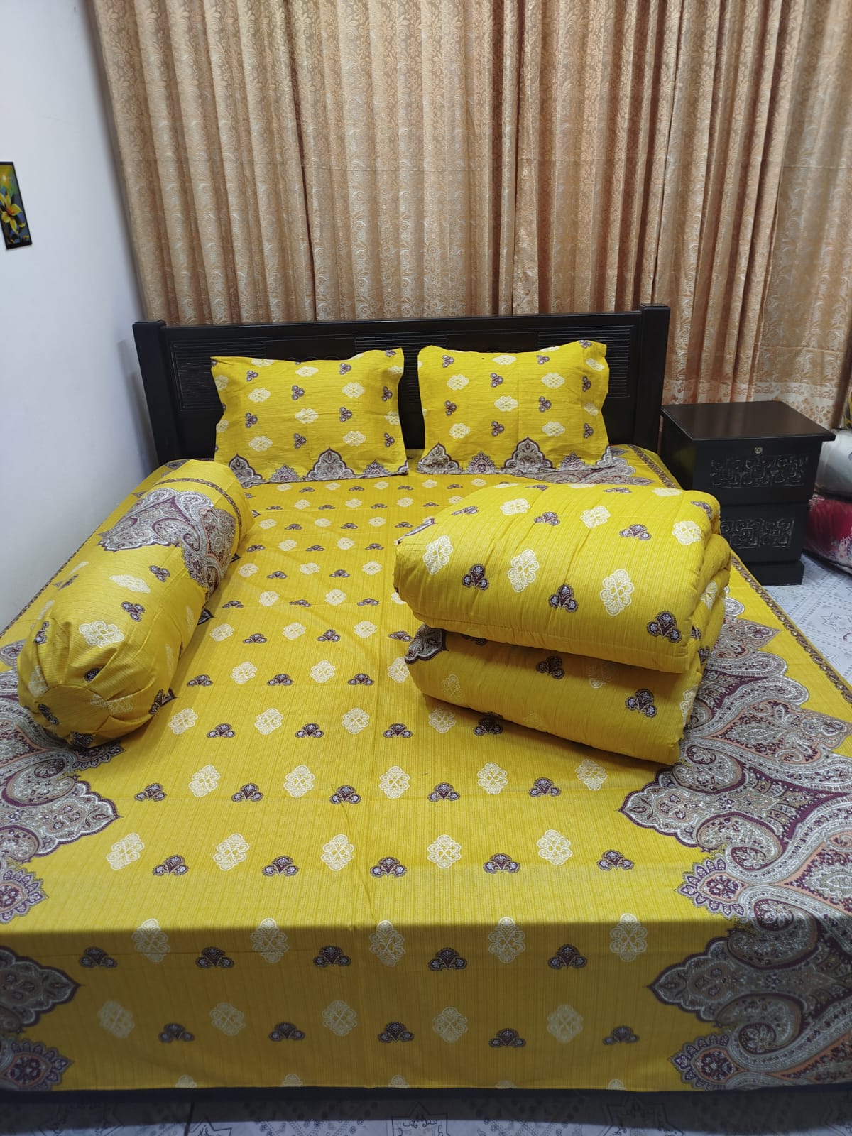 ৫ পিসের সেট প্রিমিয়াম কোয়ালিটি টুইল কটন ফেব্রিক্স কম্ফোর্টার ( Comforter )