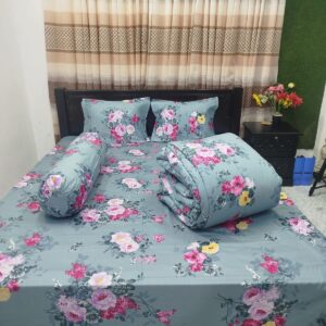 ৫ পিসের সেট প্রিমিয়াম কোয়ালিটি টুইল কটন ফেব্রিক্স কম্ফোর্টার (Comforter)