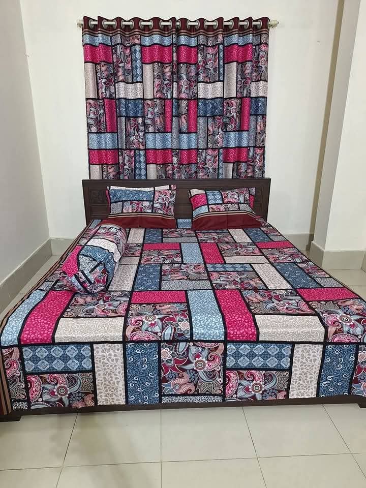 ৫ পিসের সেট প্রিমিয়াম কোয়ালিটি টুইল কটন ফেব্রিক্স কম্ফোর্টার (Comforter)