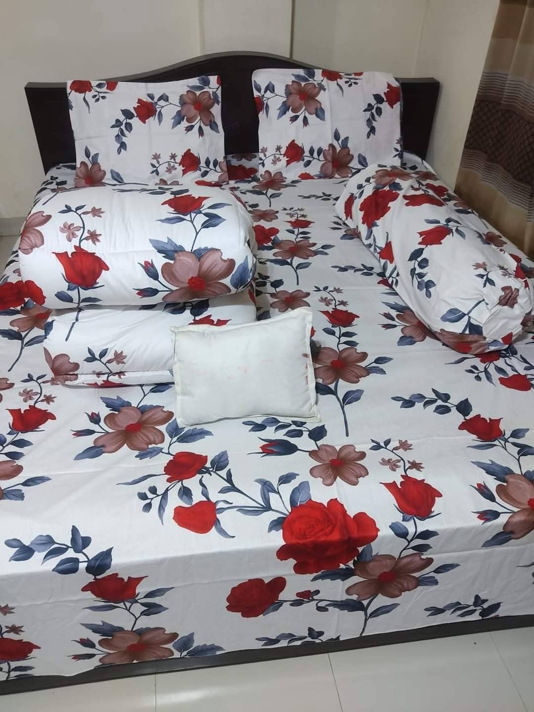 ৫ পিসের সেট প্রিমিয়াম কোয়ালিটি টুইল কটন ফেব্রিক্স কম্ফোর্টার (Comforter)