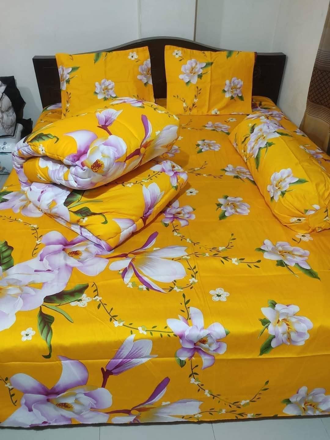 ৫ পিসের সেট প্রিমিয়াম কোয়ালিটি টুইল কটন ফেব্রিক্স কম্ফোর্টার (Comforter)