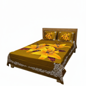 ৩ পিস প্রিমিয়াম কোয়ালিটি লাক্সারি প্যানেল বেড শীট